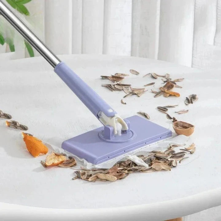 Automatic Face Towel Mini Mop – Portable Self-Squeeze Cleaning Mop with Replaceable Cloth