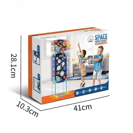 Kids 3-in-1 Indoor Sports Toy Air Power Gun Game with Electric Moving Target