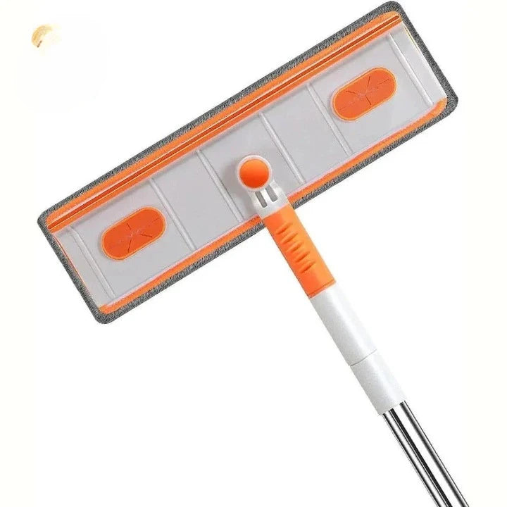 2-in-1 Window Squeegee Cleaner with Extension Pole (Telescopic, 180° Adjustable Head)
