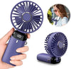 Portable Rechargeable Mini Fan with Digital Display - Foldable 5 Speed Levels