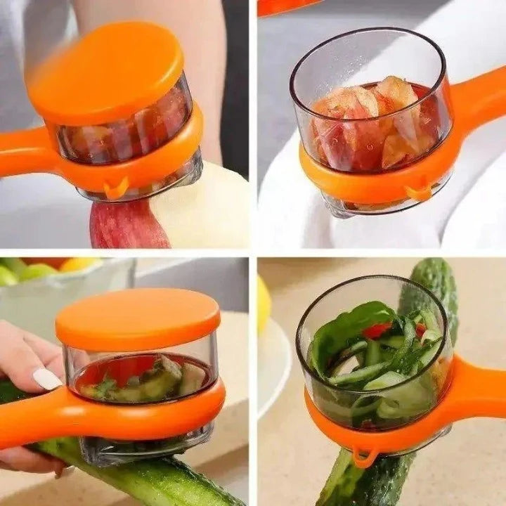 Multi-Function Potato Peeling Knife with Storage Bucket Vegetable & Fruit Peeler