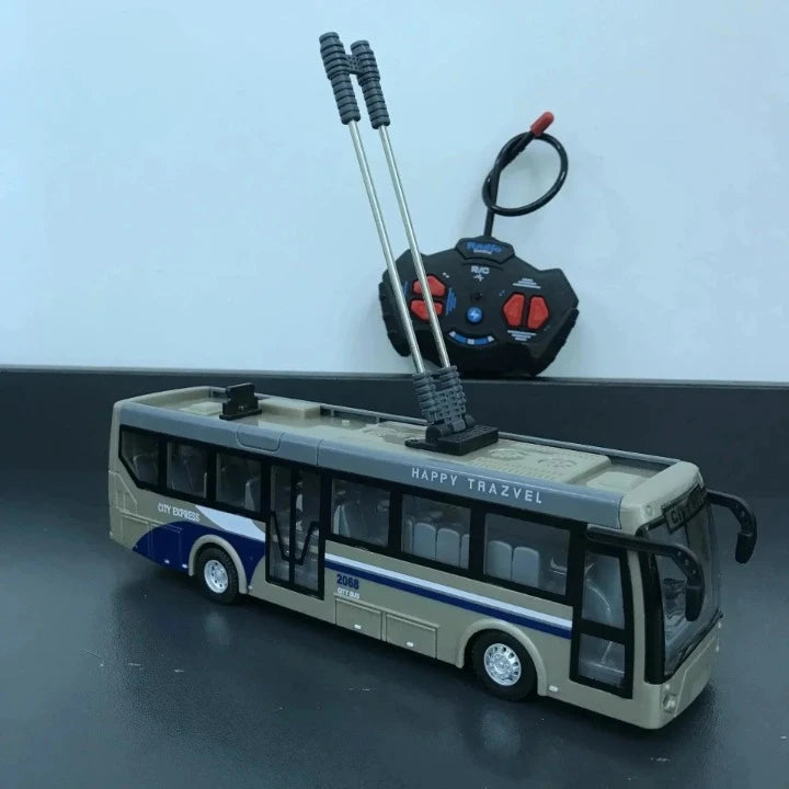 New Children Toy Car Charging Remote Control Car Wireless Remote Control Bus Tourist Sightseeing Bus Boy Toy Gift
